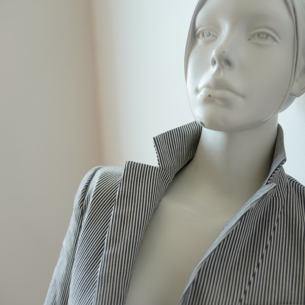 Nanette Lepore Black and White Polka Dot Lined Blazer, Skirt, size 4 - Picture 6 of 12